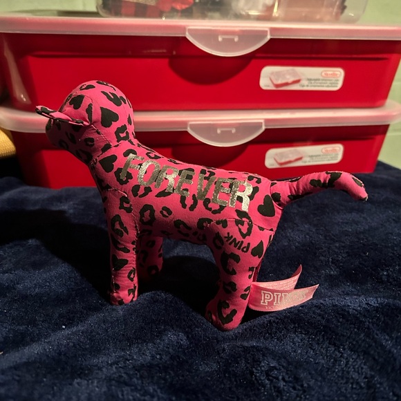 PINK Victoria's Secret Pink and Black Leopard Print Plush - Picture 5 of 7